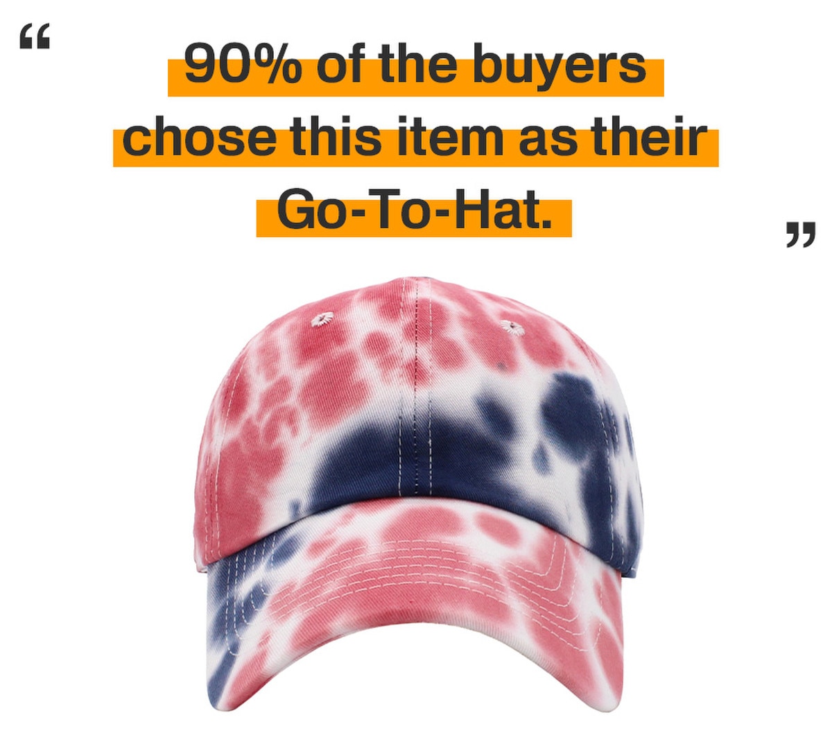 Tiedye Red Navy Blue Low Profile Baseball Caps Front View